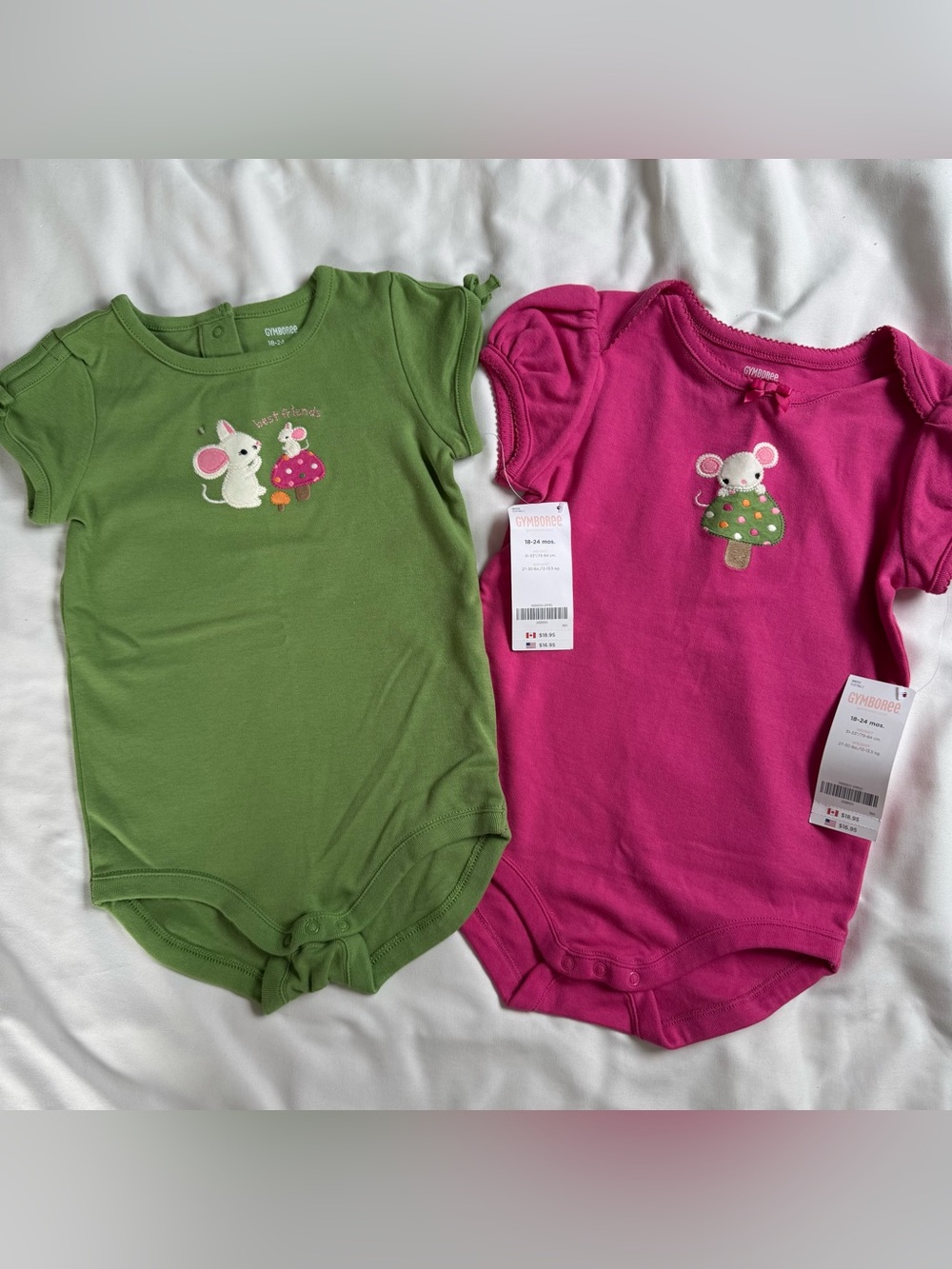 Gymboree Bundle of Short Sleeve Baby Bodysuits